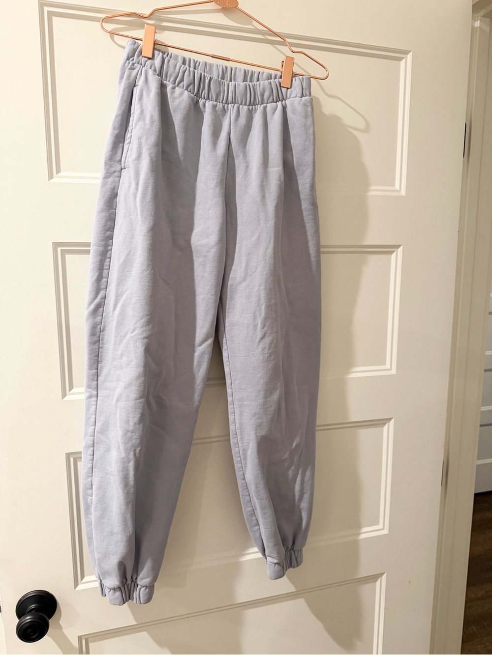 Brandy Melville Light Gray/purple Women's Jogger Sweatpants